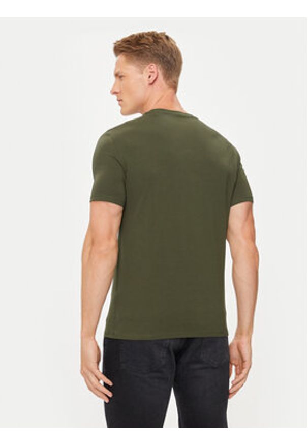 Guess T-Shirt M2YI24 J1314 Zielony Slim Fit. Kolor: zielony. Materiał: bawełna