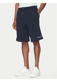 Guess Jeans Szorty sportowe M5GD49 KCPR1 Granatowy Regular Fit. Kolor: niebieski. Materiał: bawełna. Styl: sportowy #1