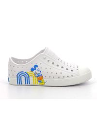 Native Shoes - Buty miejskie dziecięce NATIVE JEFFERSON PRINT YOUTH DISNEY. Kolor: biały. Wzór: nadruk, motyw z bajki. Sport: turystyka piesza