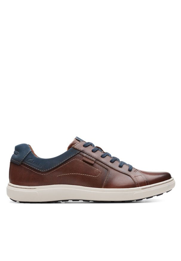 Clarks Sneakersy Mapstone Lace 26176886 Brązowy. Kolor: brązowy. Materiał: skóra