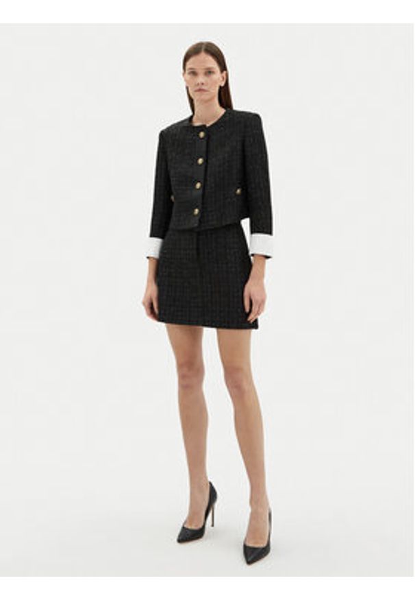 Motivi Spódnica mini 1155Q000957N Czarny Regular Fit. Kolor: czarny. Materiał: syntetyk