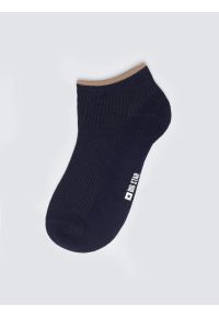 Big-Star - Stopki męskie w prążek granatowe Arnold 403. Kolor: niebieski. Materiał: prążkowany, bawełna. Wzór: prążki #1