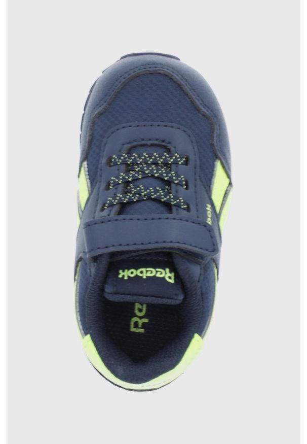 Reebok Classic Buty dziecięce Royal Cljog kolor granatowy. Nosek buta: okrągły. Zapięcie: rzepy. Kolor: niebieski. Materiał: skóra, guma. Model: Reebok Classic, Reebok Royal