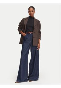 Marella Marynarka Quieto 2625916031 Brązowy ciemny Regular Fit. Kolor: brązowy. Materiał: syntetyk #4