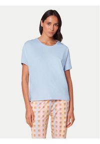 Triumph Koszulka piżamowa Mix & Match 10218281 Błękitny Relaxed Fit. Kolor: niebieski. Materiał: bawełna #1