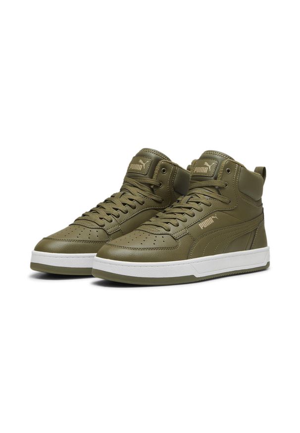 Puma - Sneakersy Unisex Caven 2.0 Mid WTR PUMA. Okazja: na co dzień. Kolor: żółty, biały, wielokolorowy, zielony. Materiał: skóra. Sezon: zima
