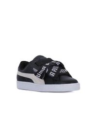 Buty do chodzenia damskie Puma Basket Heart Safari DE. Zapięcie: sznurówki. Kolor: czarny. Materiał: skóra, syntetyk, materiał. Szerokość cholewki: normalna. Sport: turystyka piesza