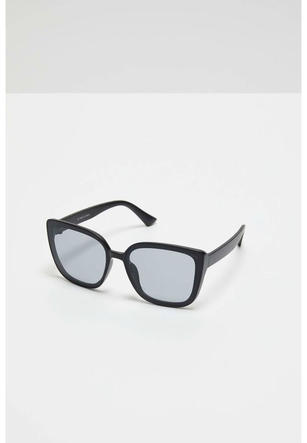 MOODO - Okulary przeciwsłoneczne plastikowe czarne. Kolor: czarny