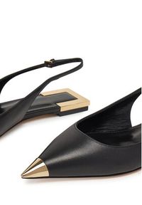 Elisabetta Franchi Baleriny SA-07L-51E2 Czarny. Kolor: czarny. Materiał: skóra #4