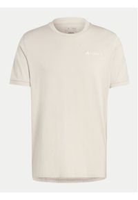 Adidas - adidas T-Shirt Terrex Xploric Logo IK9111 Beżowy Regular Fit. Kolor: beżowy. Materiał: bawełna #3