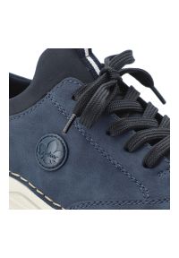 Półbuty damskie Rieker, cholewka ze skóry ekologicznej gładkiej klasyczne wsuwane lekka sportowa forma amortyzowana podeszwa, niebieskie, 44562-14. Zapięcie: bez zapięcia. Kolor: niebieski. Materiał: skóra ekologiczna. Szerokość cholewki: normalna. Wzór: gładki. Styl: klasyczny, sportowy #4