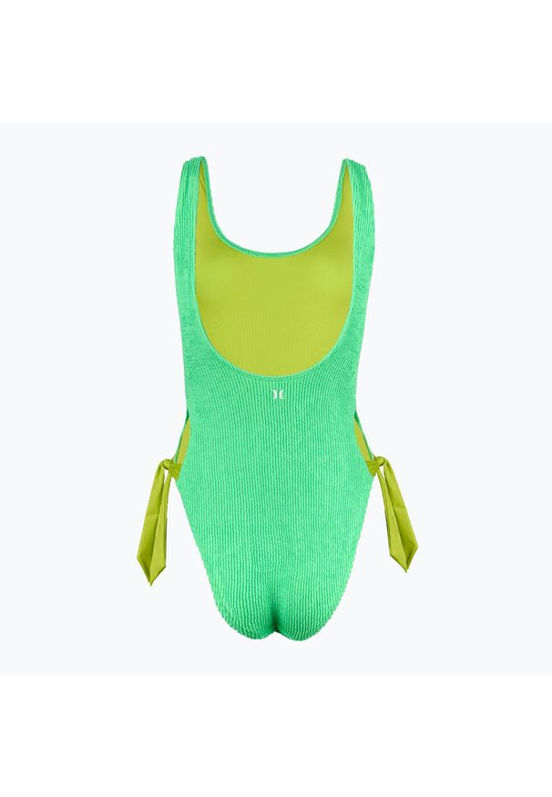 Strój kąpielowy jednoczęściowy damski Hurley Solid Scrunch Moderate One Piece. Kolor: zielony