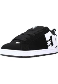 DC Shoes - Buty skórzane dla Mężczyzn COURT GRAFFIK. Zapięcie: sznurówki. Kolor: czarny. Materiał: skóra. Szerokość cholewki: normalna. Sport: turystyka piesza