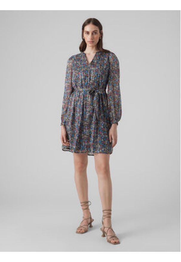 Vero Moda Sukienka codzienna Abby 10291789 Kolorowy Regular Fit. Okazja: na co dzień. Materiał: syntetyk. Wzór: kolorowy. Typ sukienki: proste. Styl: casual