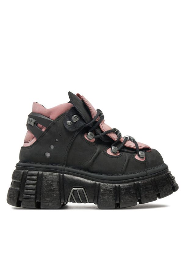 NEW ROCK Sneakersy M-106-C26 Czarny. Kolor: czarny. Materiał: skóra, nubuk