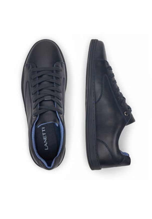 Lanetti Sneakersy NADAL-47S MI08 Granatowy. Kolor: niebieski. Materiał: skóra