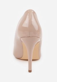 Born2be - Ciemnobeżowe Lakierowane Klasyczne Szpilki Rorita. Okazja: do pracy, na co dzień, na spotkanie biznesowe. Kolor: beżowy. Materiał: lakier. Obcas: na szpilce. Styl: klasyczny #6