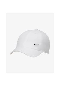 Czapka z daszkiem Nike Dri-Fit Club Unstructured Metal Swoosh. Kolor: biały. Styl: sportowy