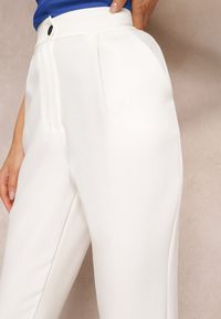Renee - Białe Spodnie Cygaretki Zalko. Okazja: na co dzień. Kolor: biały. Styl: klasyczny, casual, elegancki #4