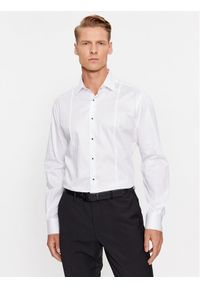 Karl Lagerfeld - KARL LAGERFELD Koszula 605036 534602 Biały Modern Fit. Typ kołnierza: dekolt w karo. Kolor: biały. Materiał: bawełna #1