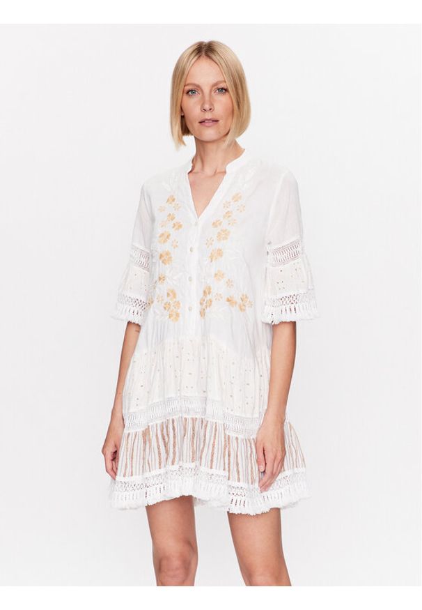 Sukienka letnia Iconique. Kolor: biały. Materiał: bawełna. Sezon: lato