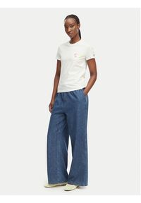 Tommy Jeans T-Shirt Bubble Logo DW0DW22310 Kremowy Regular Fit. Kolor: kremowy. Materiał: bawełna #2