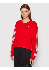 Adidas - adidas Bluza adicolor Classics HC2063 Czerwony Relaxed Fit. Kolor: czerwony. Materiał: bawełna