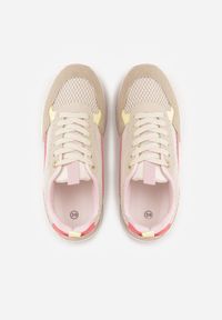 Born2be - Ciemnobeżowe Sneakersy z Siateczką i Antypoślizgową Podeszwą Katala. Okazja: na spacer, na co dzień. Kolor: beżowy. Materiał: jeans. Sport: turystyka piesza #6