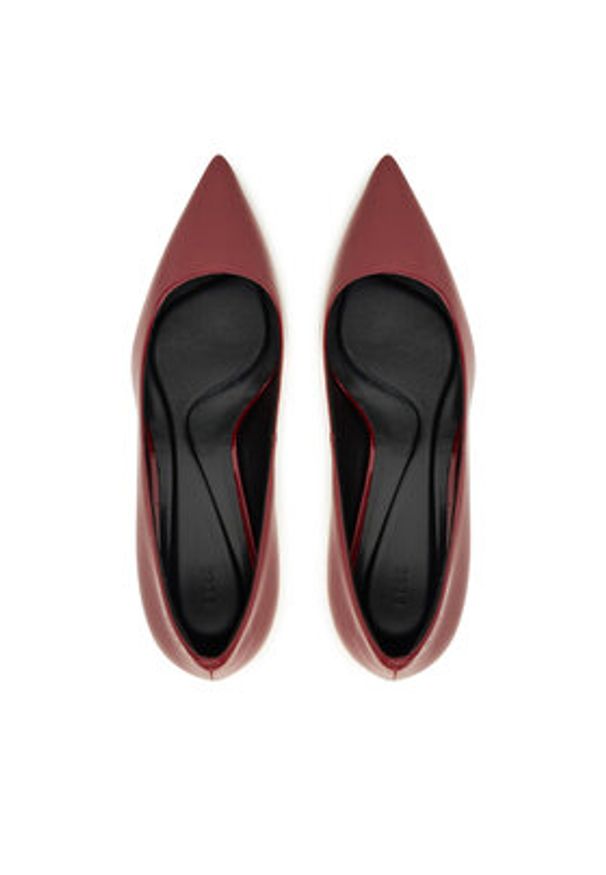 BOSS Szpilki Gracey 50552759 Bordowy. Kolor: czerwony. Materiał: lakier, skóra. Obcas: na szpilce