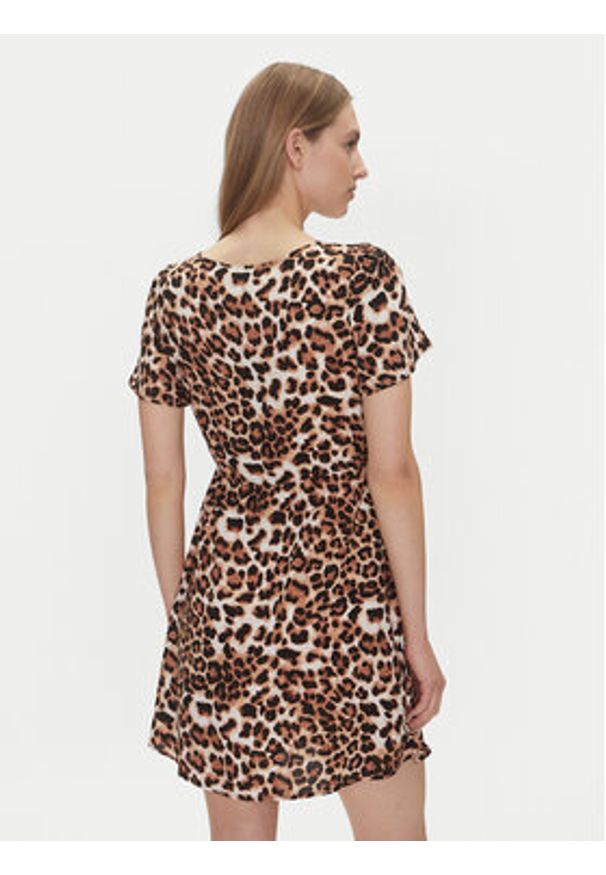 Vero Moda Sukienka codzienna Easy Joy 10307990 Brązowy Regular Fit. Okazja: na co dzień. Kolor: brązowy. Materiał: wiskoza. Typ sukienki: proste. Styl: casual