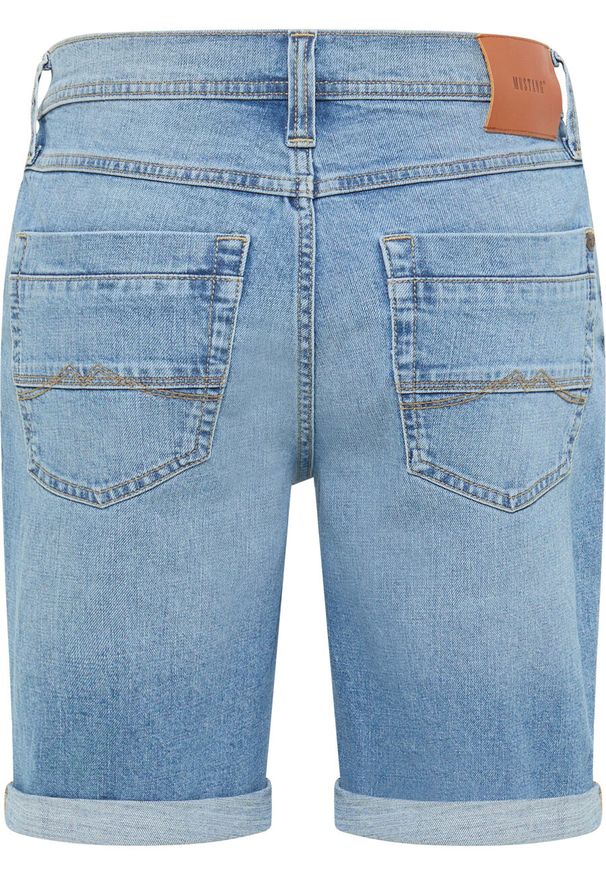 Mustang - MĘSKIE SZORTY MUSTANG Washington Shorts Denim Blue 1015149 5000 212. Materiał: denim