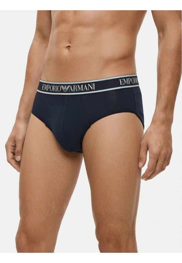Emporio Armani Underwear Komplet slipów EM000258 AF20669 MB139 Granatowy. Kolor: niebieski. Materiał: bawełna