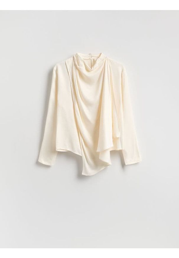 Reserved - Bluzka z wiskozy - złamana biel. Materiał: wiskoza