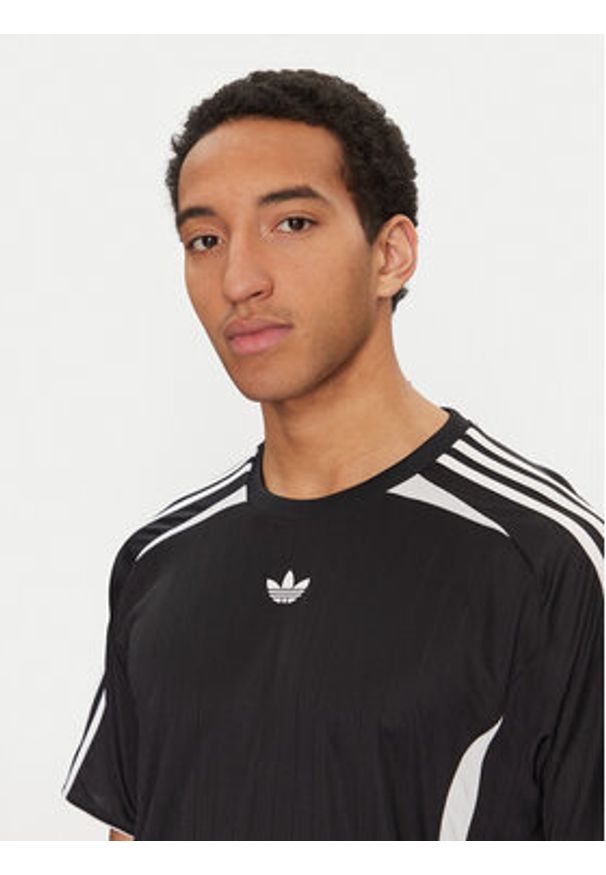 Adidas - adidas T-Shirt adicolor Teamgeist JC6229 Czarny Loose Fit. Kolor: czarny. Materiał: syntetyk