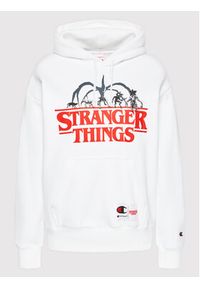 Champion Bluza STRANGER THINGS Unisex 217780 Biały Regular Fit. Kolor: biały. Materiał: bawełna #6