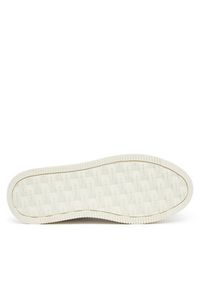 Calvin Klein Jeans Sneakersy Bold Flatf Low Lace Mix YW0YW01742 Biały. Kolor: biały. Materiał: zamsz, skóra