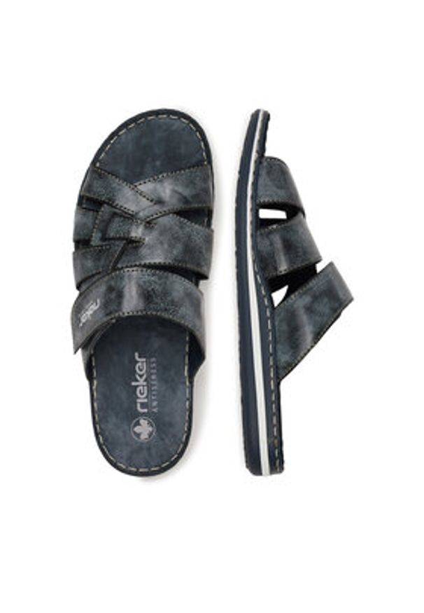 Rieker Klapki 21073-14 Granatowy. Kolor: niebieski