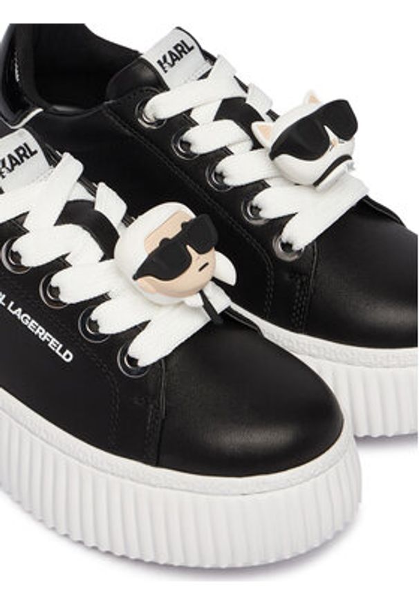 Karl Lagerfeld - KARL LAGERFELD Sneakersy Kreeper Lo KL42336T Czarny. Kolor: czarny. Materiał: skóra