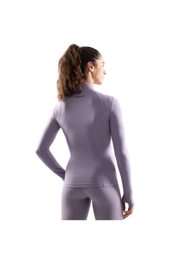 SIROKO - Damska ultralekka kurtka treningowa Fitness Siroko Nusa. Kolor: fioletowy. Materiał: materiał. Sezon: zima. Sport: fitness