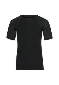 Koszulka tech. męska Odlo T-shirt crew neck s/s ACTIVE SPINE. Kolor: czarny. Sport: turystyka piesza #1