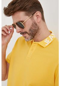 Pepe Jeans polo bawełniane Jacob kolor żółty gładki. Typ kołnierza: polo. Kolor: żółty. Materiał: bawełna. Długość: krótkie. Wzór: gładki #2
