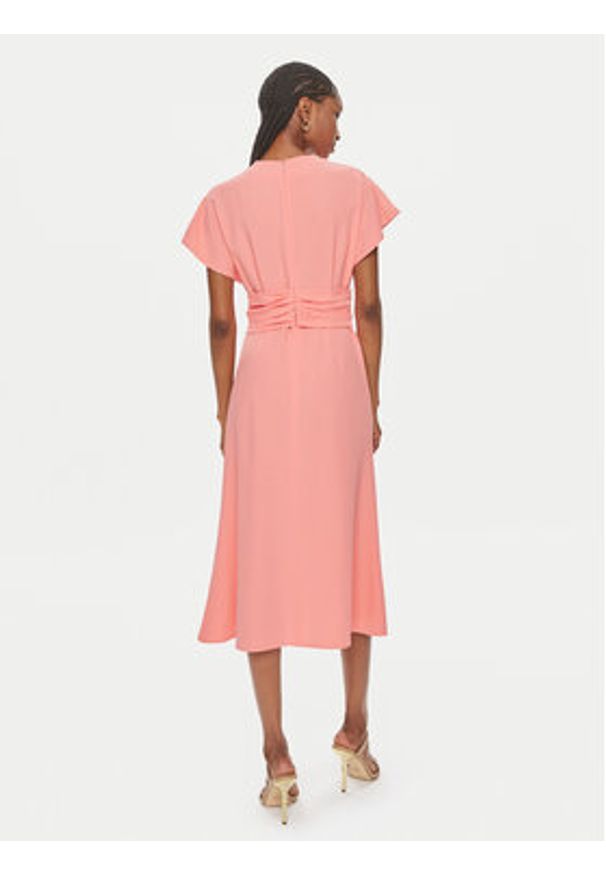 BOSS Sukienka koktajlowa Debasa2 50515198 Różowy Regular Fit. Kolor: różowy. Materiał: syntetyk. Styl: wizytowy