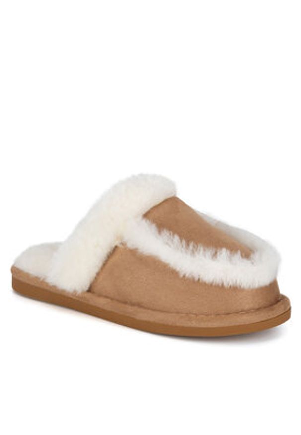 Home & Relax Kapcie HR-01 Beżowy. Kolor: beżowy. Materiał: materiał