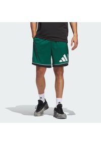 Adidas - Szorty adidas Basketball Badge of Sport. Kolor: wielokolorowy, czarny, zielony. Materiał: materiał. Sport: koszykówka #1