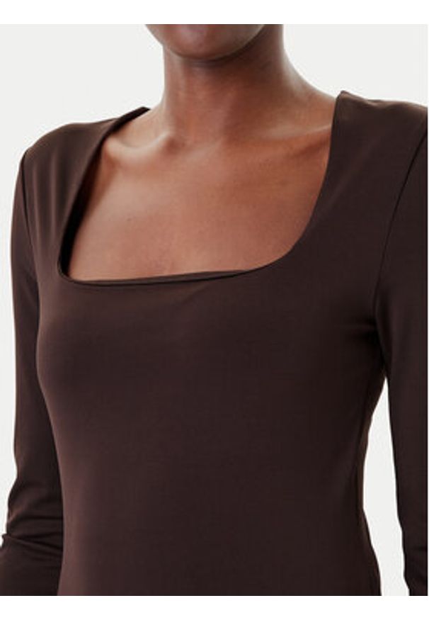 Vero Moda Bluzka Million 10334613 Brązowy Regular Fit. Kolor: brązowy. Materiał: syntetyk