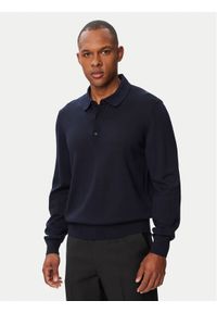 BOSS Polo H-Lancione 50565503 Granatowy Regular Fit. Typ kołnierza: polo. Kolor: niebieski. Materiał: wełna #1