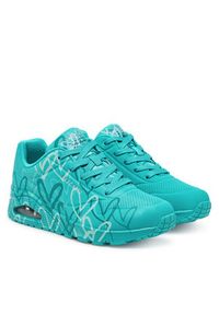 skechers - Skechers Sneakersy 155507/TEAL Zielony. Kolor: zielony. Materiał: skóra #4