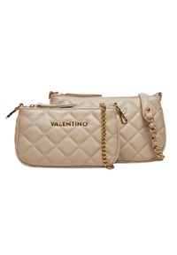 Valentino by Mario Valentino - VALENTINO Podwójna beżowa torebka Ocarina Crossbody. Kolor: beżowy #3