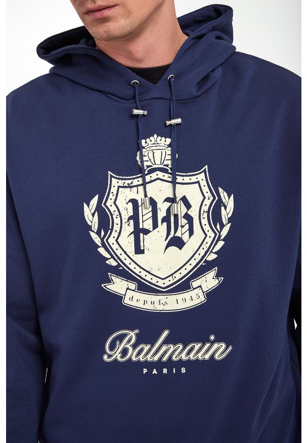 Balmain - Bluza męska z kapturem BALMAIN. Typ kołnierza: kaptur