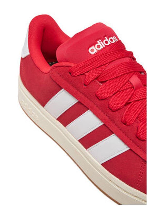 Adidas - adidas Sneakersy Grand Court Alpha JI1710 Czerwony. Kolor: czerwony. Materiał: zamsz, skóra